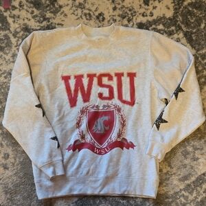 WSU Gray Crewneck Sweater From Game Day Couture